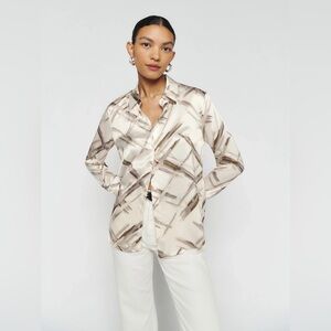 Reformation Sky Relaxed Silk Top